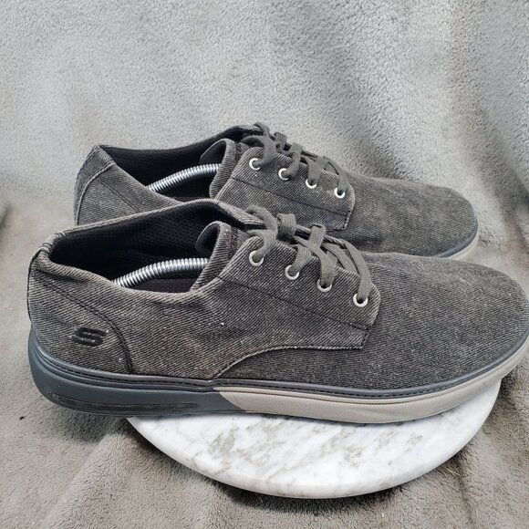Skechers Shoes Mens Size 13 Gray Canvas Folten Brisor Classic Fit Sneakers - Picture 6 of 10
